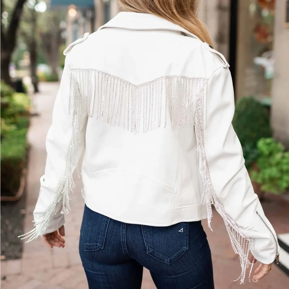 Rhinestone fringe jacket - Picture 2 of 2
